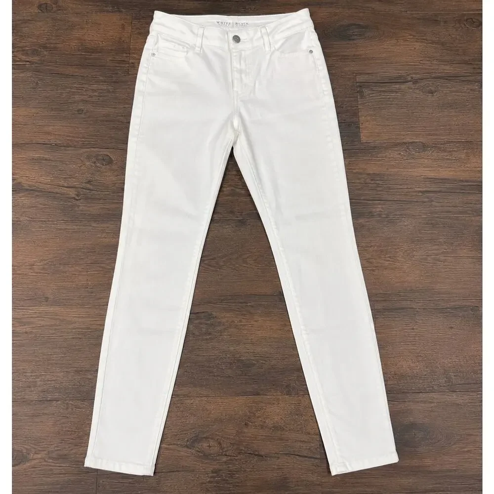 WHBM White Skinny Stretch Denim Jeans Petite Size 2 Short - Picture 3 of 11